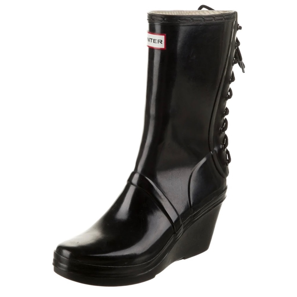 Rubber Wedge Rain Boots